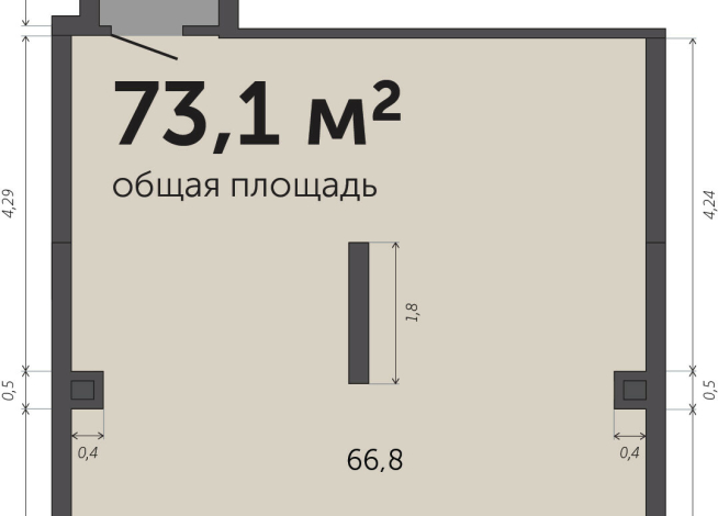 73.10 м² | 1 - 30 эт.