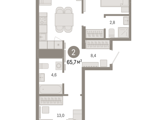 65.00 м² | 3 - 9 эт.