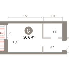 20.00 м² | 7 - 8 эт. 00