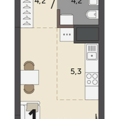 26.70 м² | 11 - 30 эт. 00