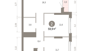 59.00 м² | 20 - 25 эт.