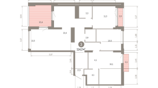 114.00 м² | 7 - 8 эт.