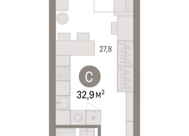 32.00 м² | 20 - 25 эт.