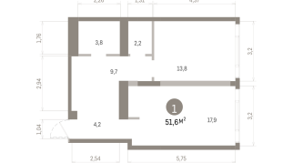 51.00 м² | 22 - 24 эт.