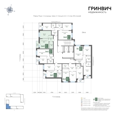 44.31 м² | 2 - 24 эт. 01