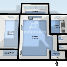 2-к квартира | 44.00 м² | 5 - 5 эт. 50