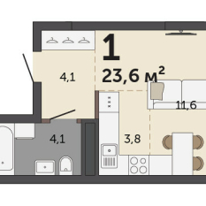 23.60 м² | 24 - 30 эт. 00