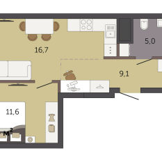 42.40 м² | 7 - 32 эт. 00