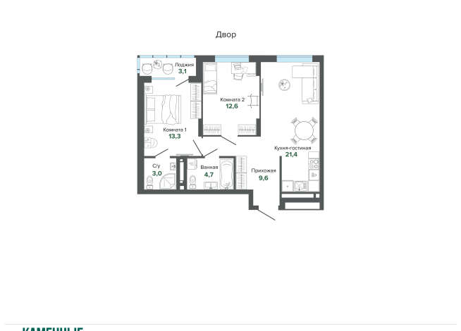 67.54 м² | 11 - 25 эт.