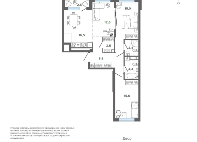 83.22 м² | 4 - 24 эт.