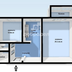 2-к квартира | 42.60 м² | 8 - 9 эт. 41