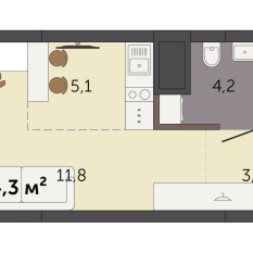 24.30 м² | 3 - 32 эт. 00