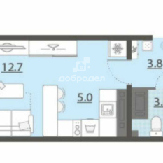 1-к квартира | 24.80 м² | 7 - 25 эт. 00