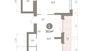 53.00 м² | 23 - 25 эт.