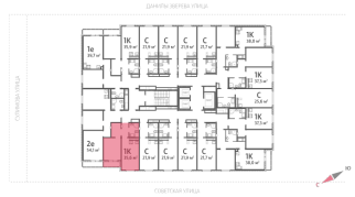 35.70 м² | 24 - 25 эт.