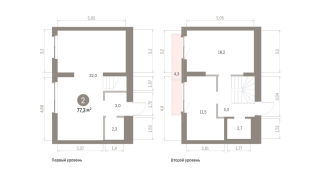 82.00 м² | 8 - 9 эт.