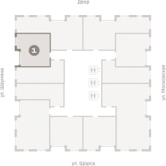 44.00 м² | 19 - 24 эт. 01