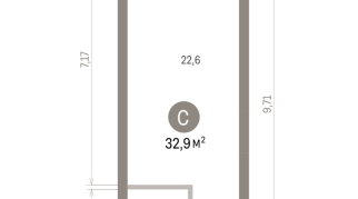 32.00 м² | 19 - 25 эт.