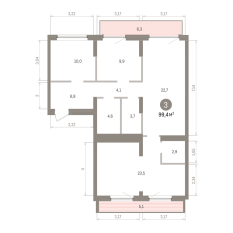 99.00 м² | 8 - 9 эт. 00