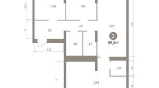 99.00 м² | 8 - 9 эт.