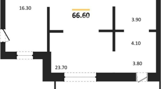 2-к квартира | 66.30 м² | 1 - 18 эт.