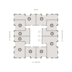 44.00 м² | 19 - 24 эт. 110