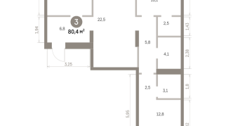 80.00 м² | 3 - 8 эт.