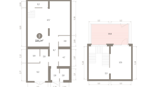 116.00 м² | 1 - 9 эт.