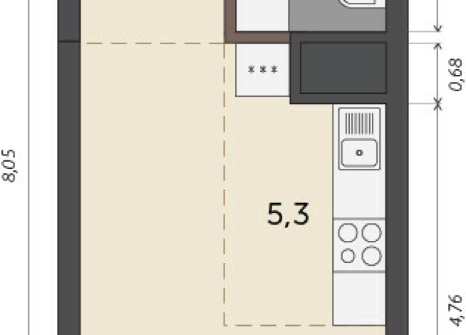 26.70 м² | 5 - 30 эт.