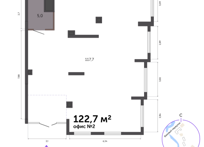 122.70 м² | 1 - 32 эт.