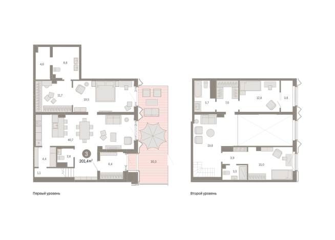201.00 м² | 1 - 24 эт.