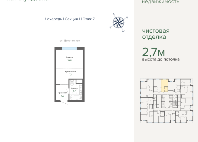 26.40 м² | 7 - 31 эт.