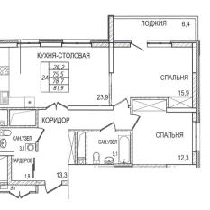 78.70 м² | 17 - 22 эт. 20