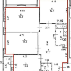 3-к квартира | 90.00 м² | 4 - 26 эт. 80
