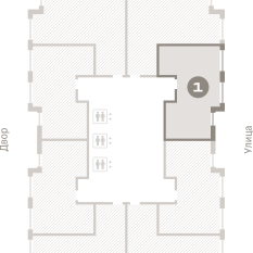 53.00 м² | 21 - 25 эт. 01