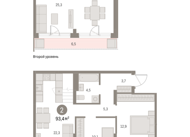 93.00 м² | 8 - 8 эт.