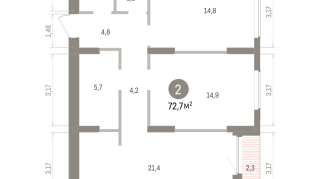 72.00 м² | 6 - 16 эт.