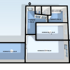 3-к квартира | 71.50 м² | 3 - 5 эт. 91