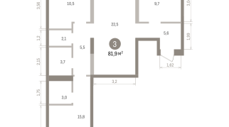 81.00 м² | 6 - 8 эт.