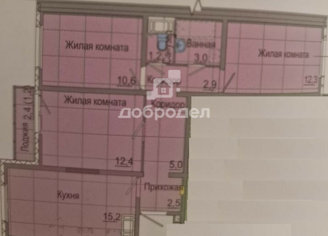 3-к квартира | 67.10 м² | 2 - 13 эт.