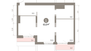 63.00 м² | 7 - 8 эт.