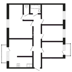 5-к квартира | 96.00 м² | 1 - 9 эт. 00