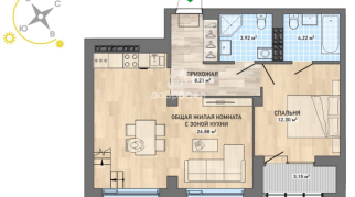 2-к квартира | 72.50 м² | 14 - 14 эт.