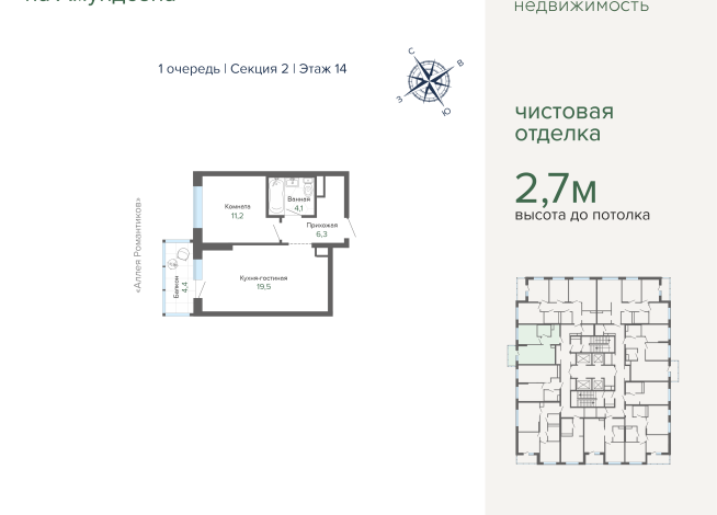45.50 м² | 14 - 31 эт.