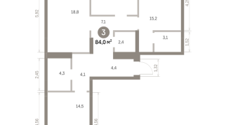 84.00 м² | 2 - 9 эт.