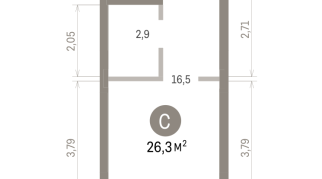 26.00 м² | 4 - 8 эт.