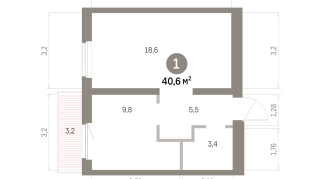 40.00 м² | 7 - 9 эт.