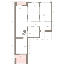 107.00 м² | 10 - 16 эт. 00