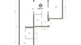 104.00 м² | 2 - 9 эт.