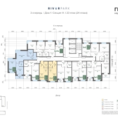 27.88 м² | 23 - 24 эт. 01